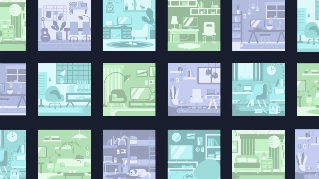 different households icons