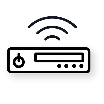 icon of a hub / set top box