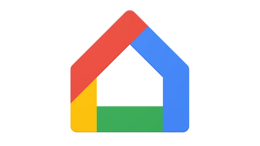 Google Home app logo — a colorful house icon in Google brand colors, indicating Google's Matter-compatible smart home platfor
