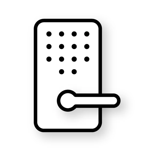 smart door lock handle icon